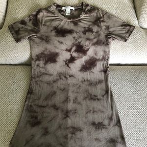 Brown Tie-Dye Dress